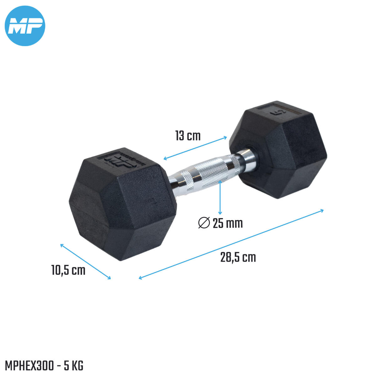 Muscle Power Hexa Dumbbell 5 kg per Stuk 3/7