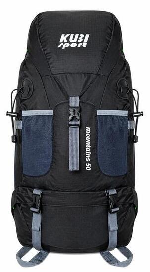 Sac à dos Mountains 50 L pour la randonnée en montagne, noir