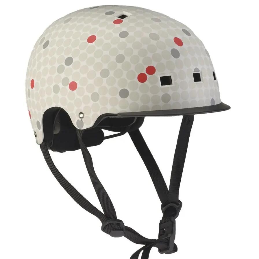 Pop Plus - Skate Helmet - Gray Dots