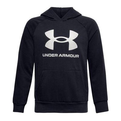 Felpa Nera Under Armour Rival Fleece per Ragazzo