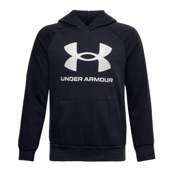 Felpa Nera Under Armour Rival Fleece per Ragazzo