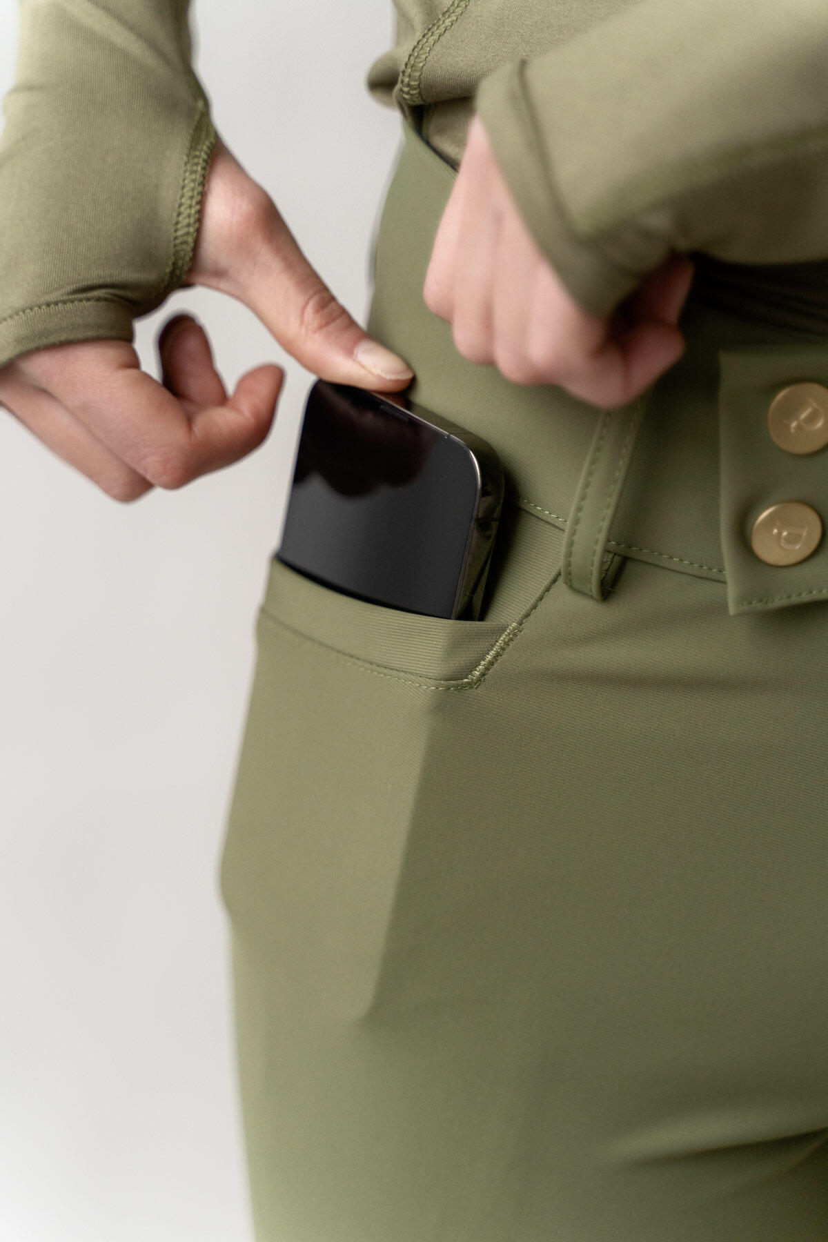 Pantalones de montar Nellie Classic, color oliva 2/7