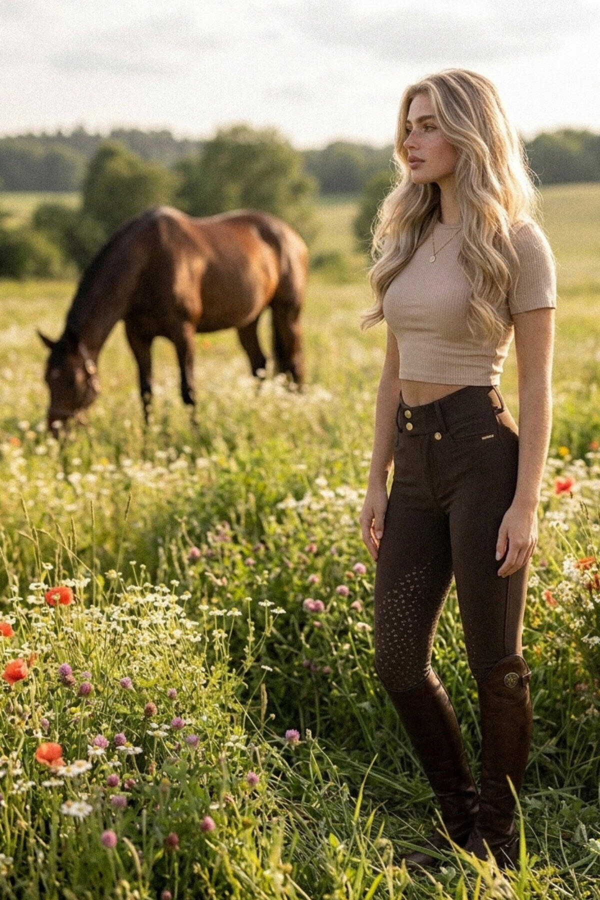 Nellie Breeches Bling, Cioccolato 4/7