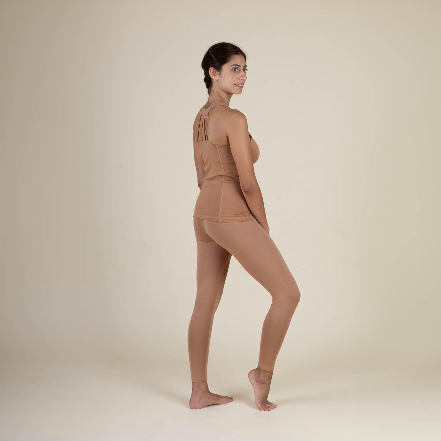 Yamadhi Yoga String Top, Bio-Baumwolle, toffeebraun S 5/6