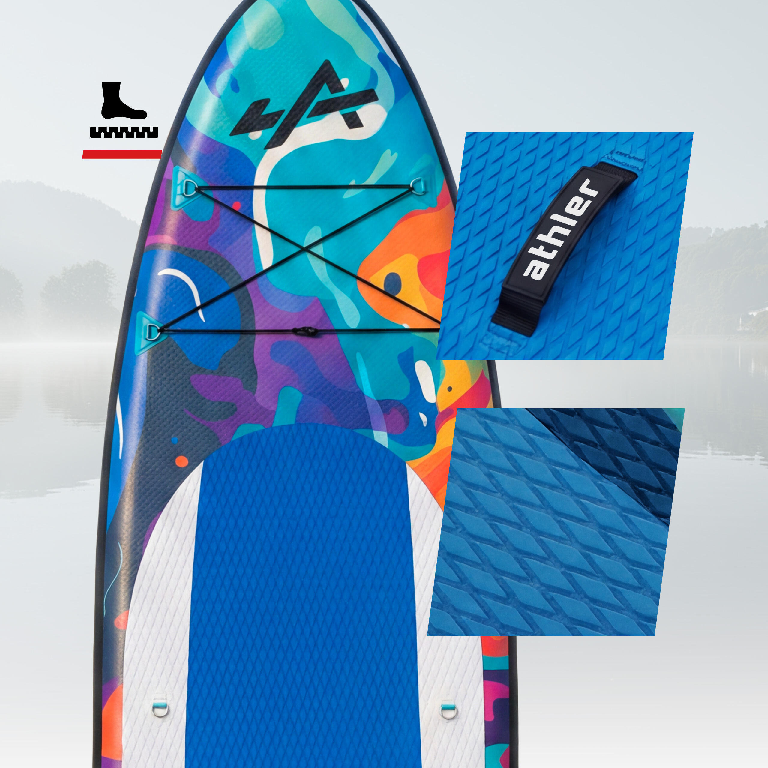 Planche de SUP gonflable Athler Cobia 320 Blue avec siège et pagaie 2/7