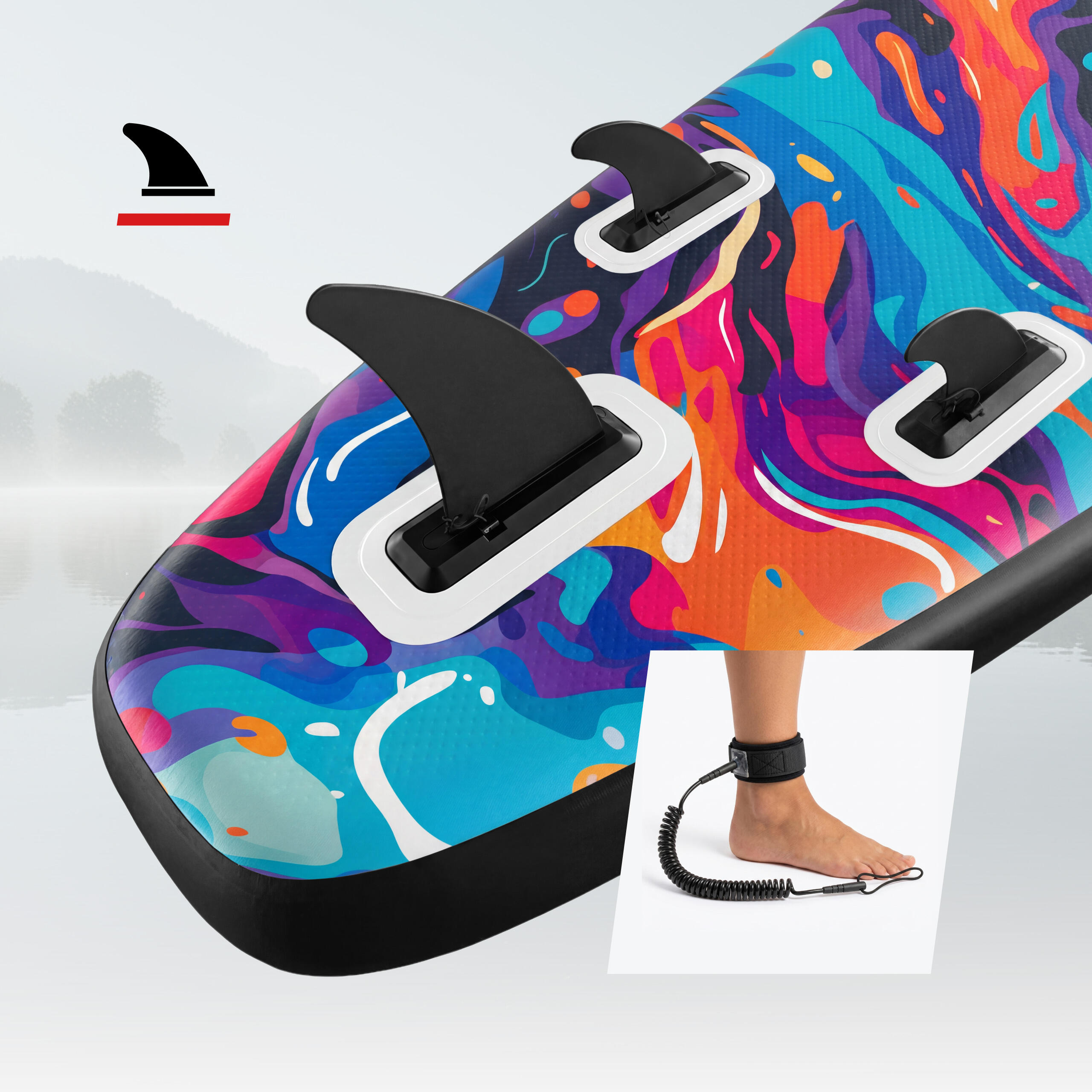 Planche de SUP gonflable Athler Cobia 320 Blue avec siège et pagaie 5/7