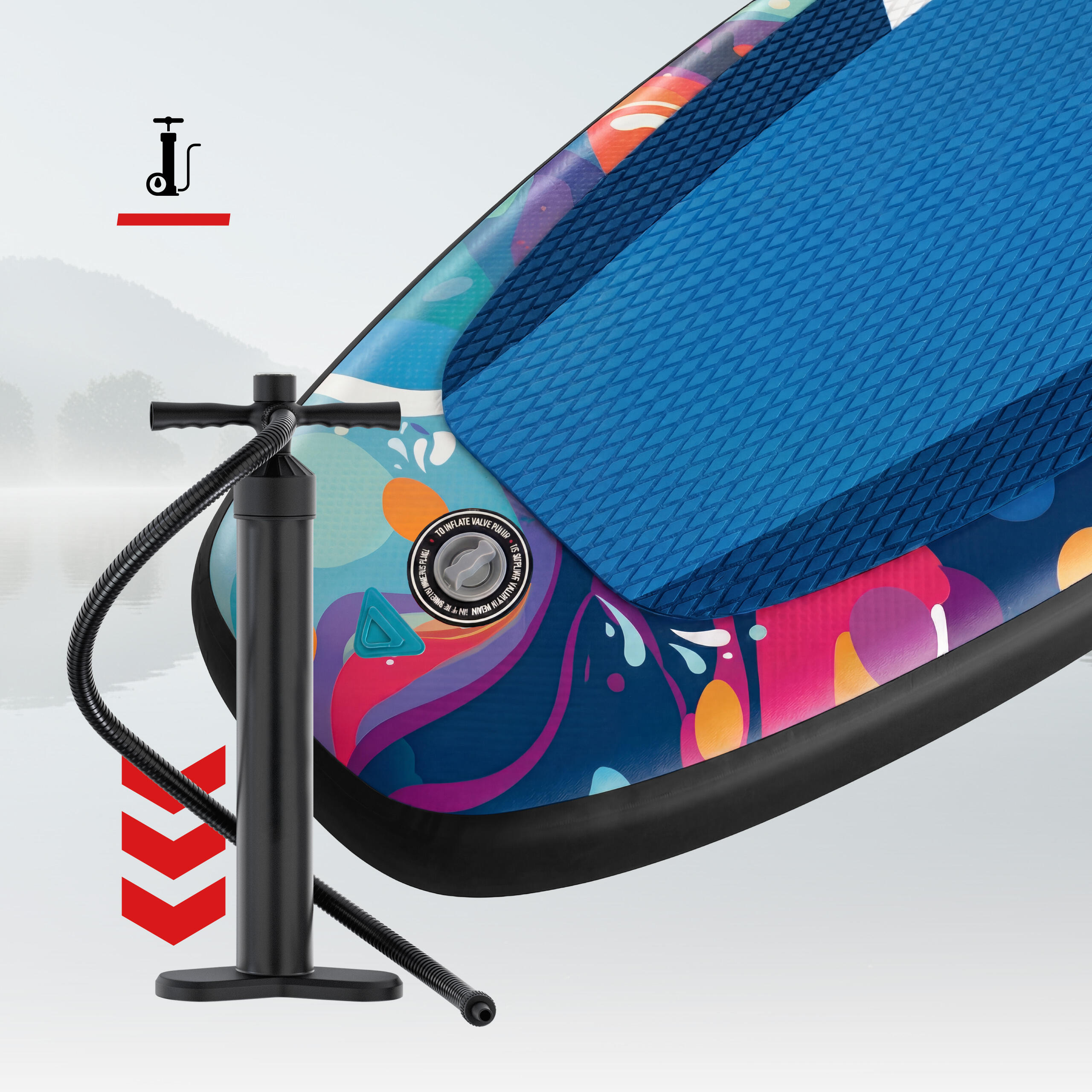 Planche de SUP gonflable Athler Cobia 320 Blue avec siège et pagaie 4/7