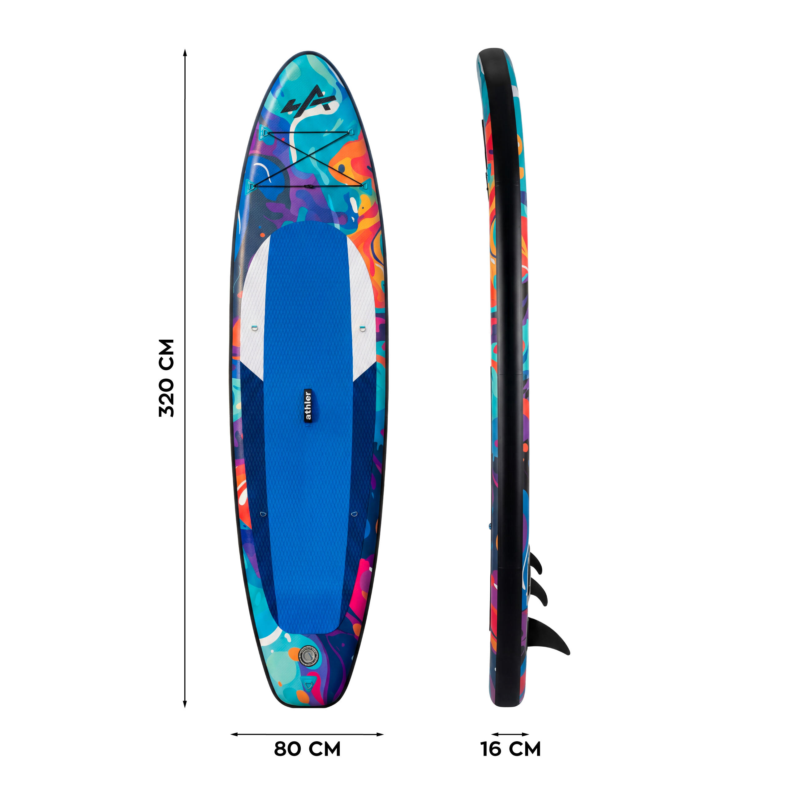 Planche de SUP gonflable Athler Cobia 320 Blue avec siège et pagaie 6/7