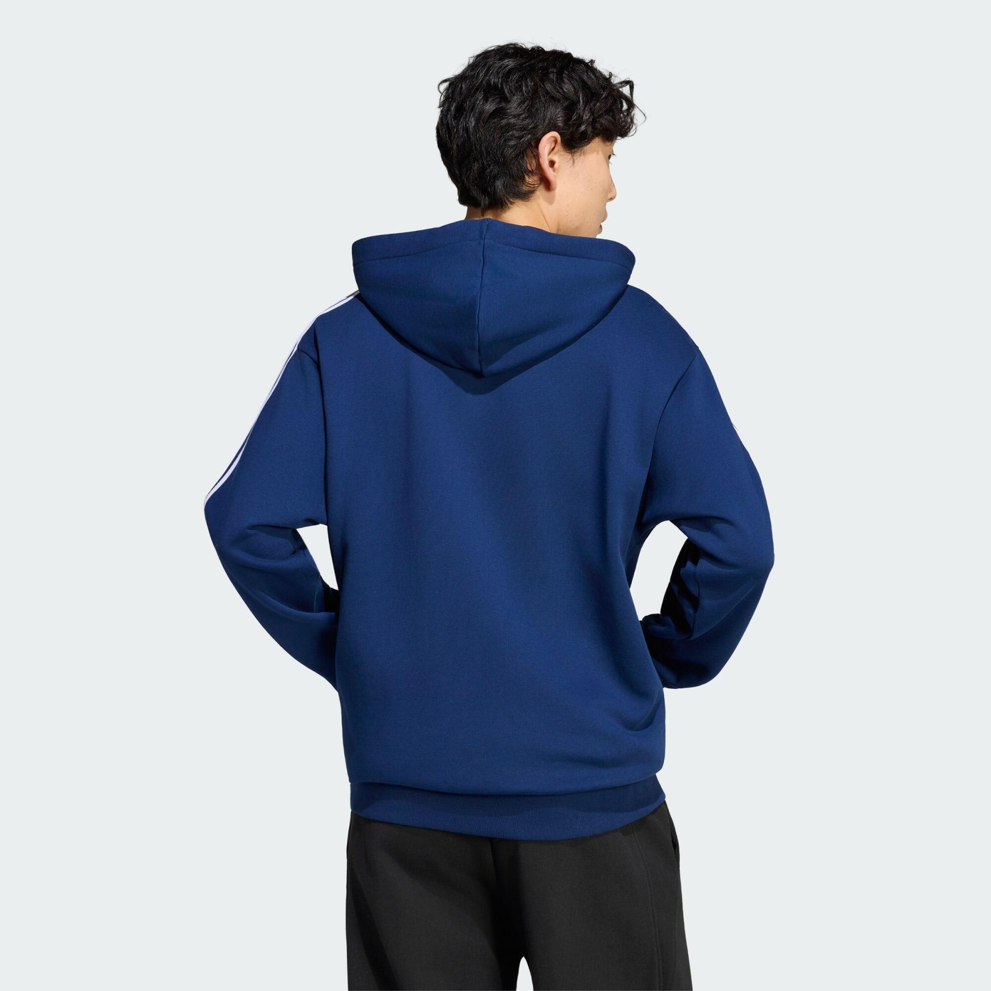 Essentials 3-Stripes French Terry Hoodie met Lange Ritssluiting 3/5