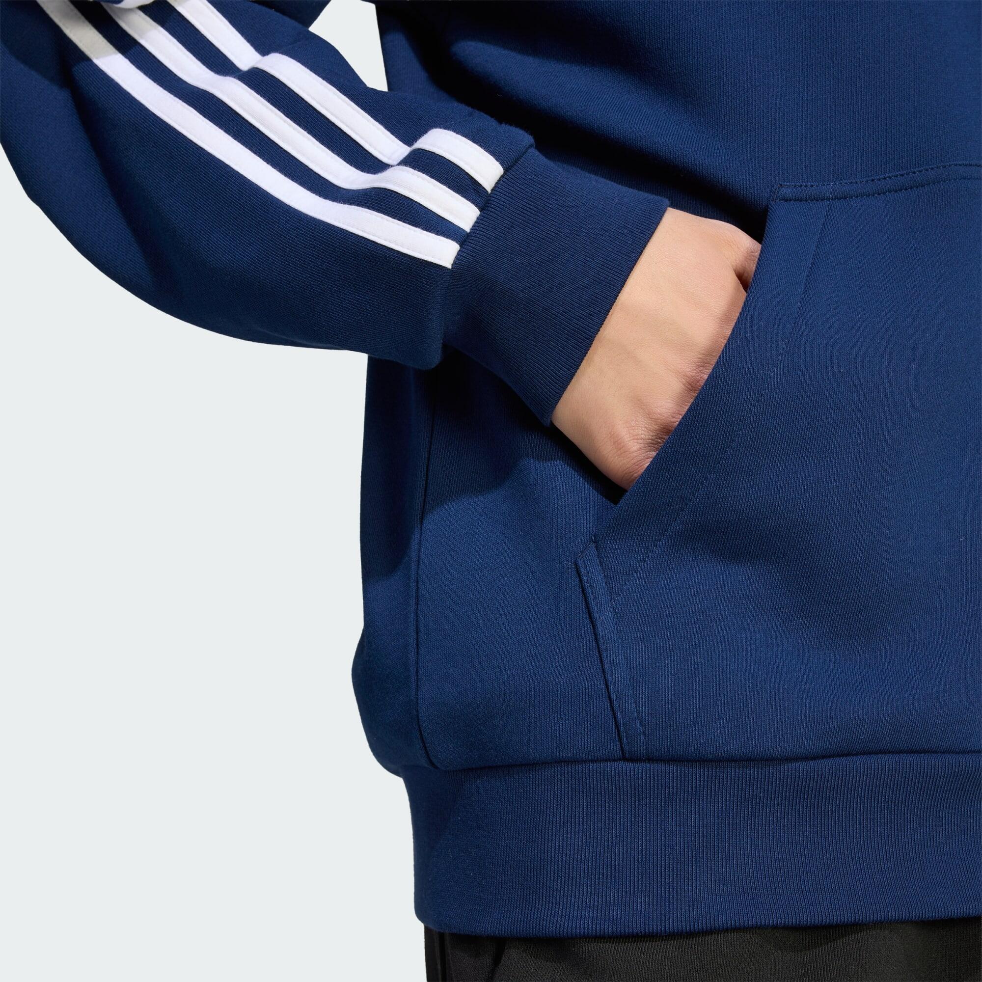 Essentials 3-Stripes French Terry Hoodie met Lange Ritssluiting 5/5