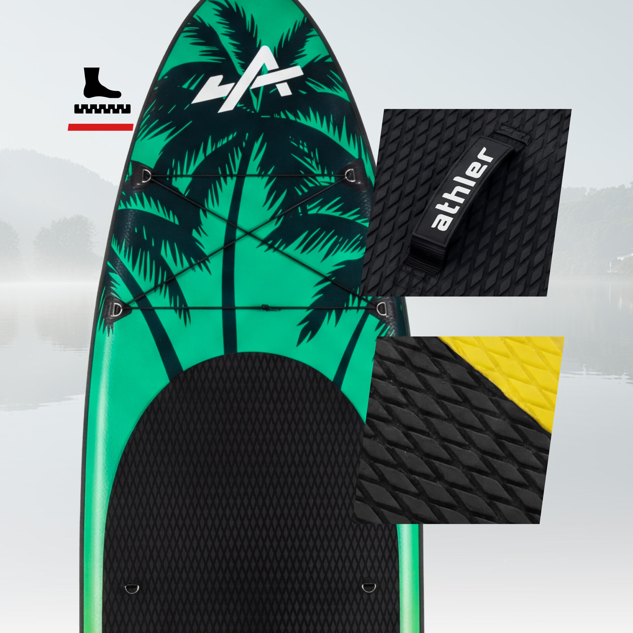 Planche de SUP gonflable Athler Cobia 320 Yellow avec siège et pagaie 2/7