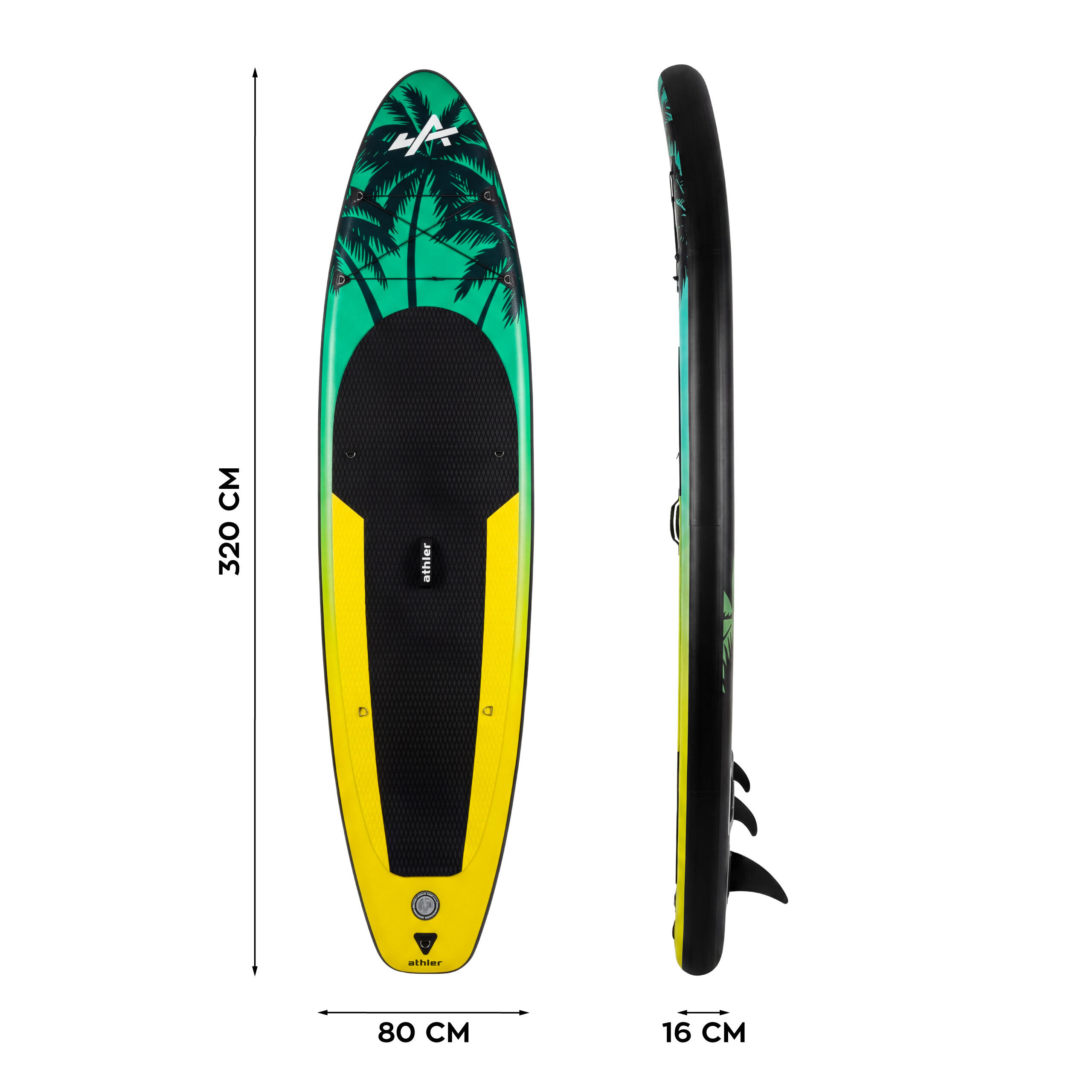 Planche de SUP gonflable Athler Cobia 320 Yellow avec siège et pagaie 6/7
