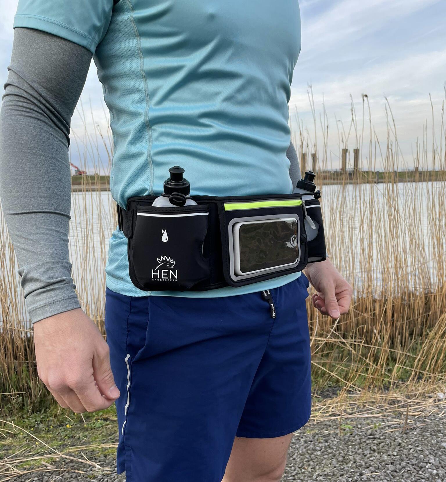 Sacoche de sport avec 2 bidons - ceinture pour boire - ceinture de course 7/7