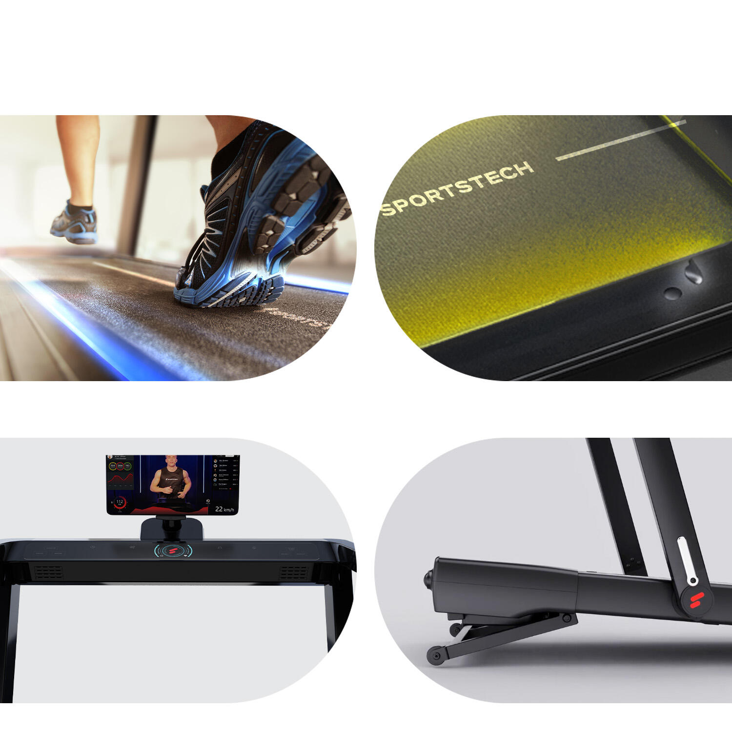 Sportstech sTread Fold Pro – Klappbares Laufband mit App & 11 % Steigung 7/8