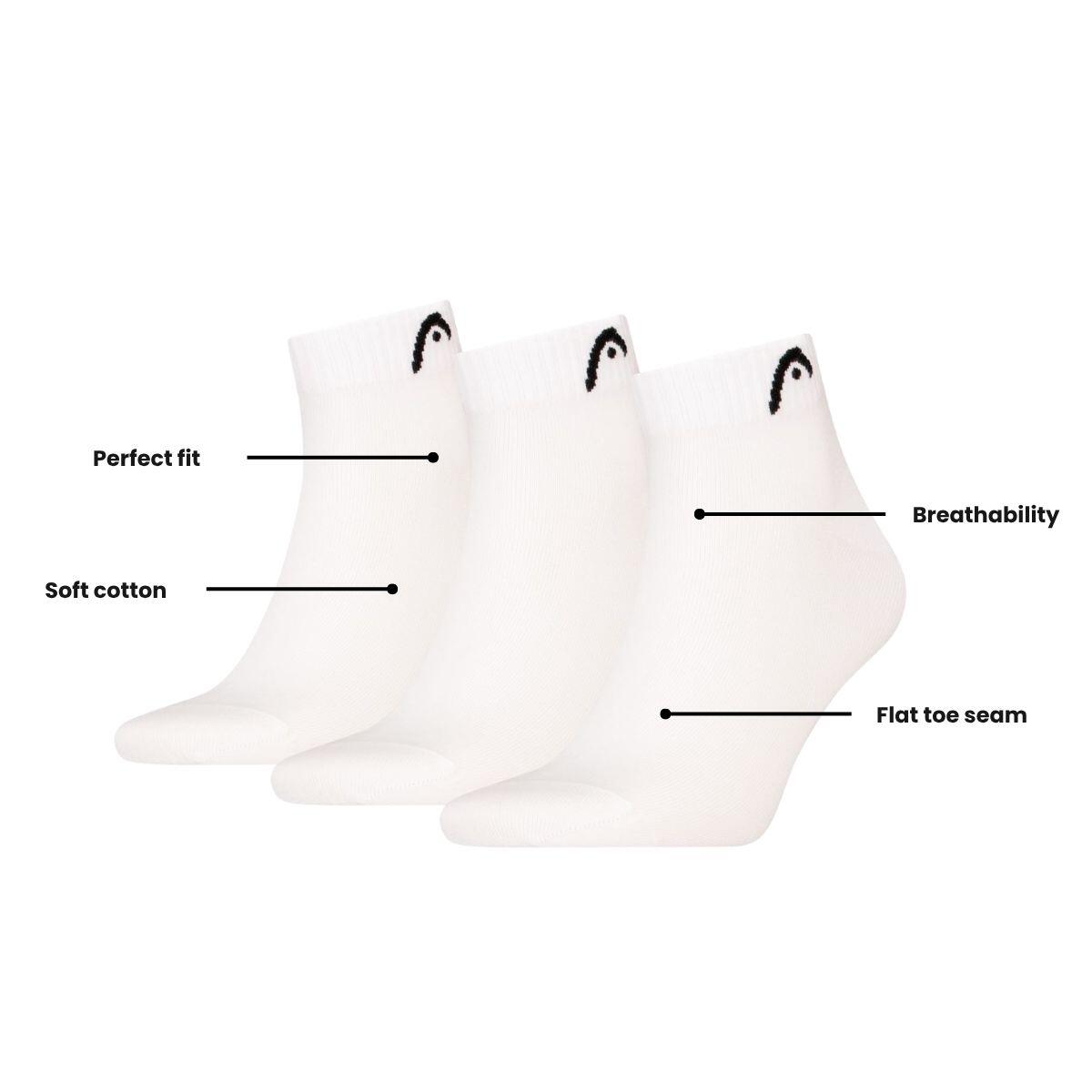 Quart de chaussettes entraînement 12 paires Blanc 4/4