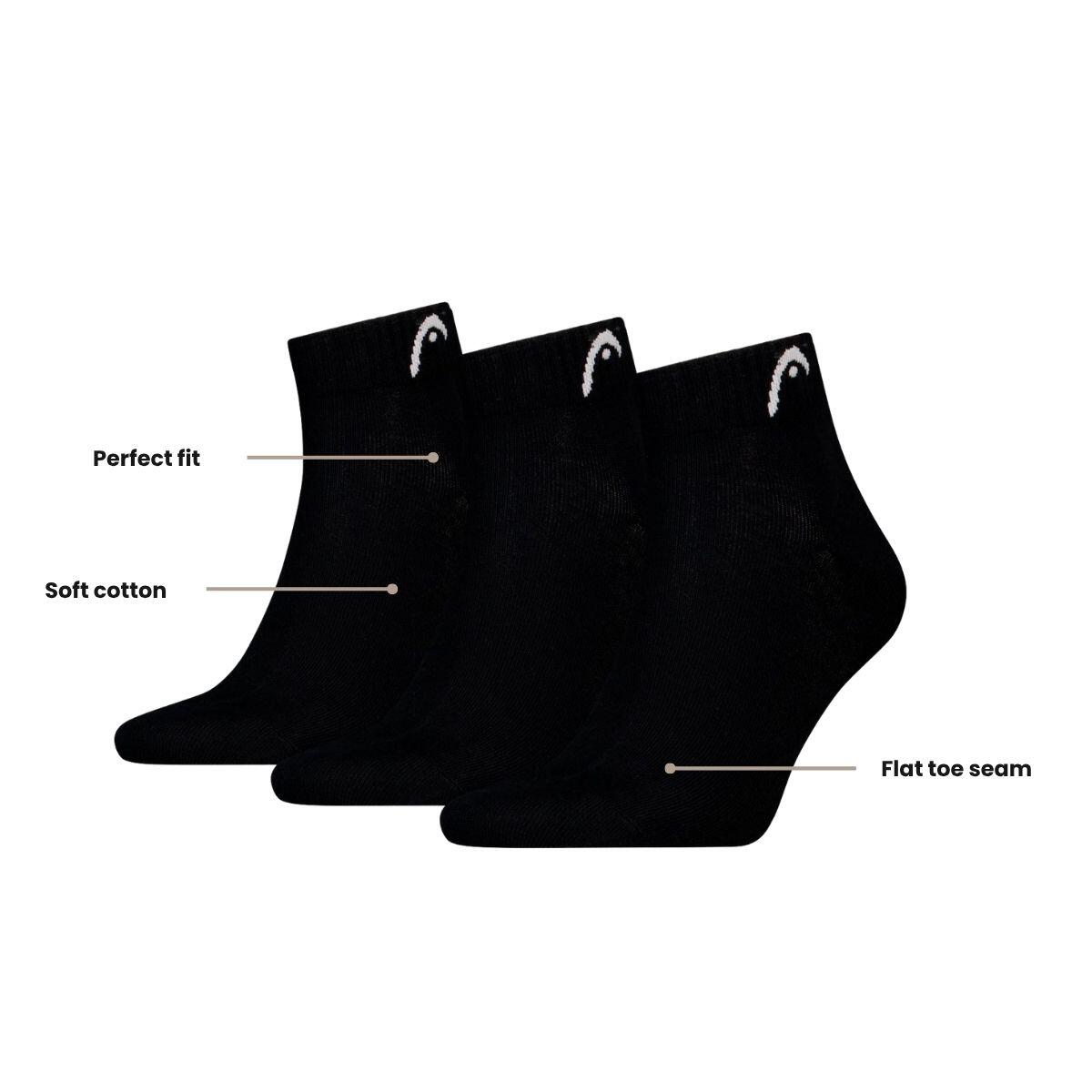 Quartersokken Training 12-pack Zwart 4/4