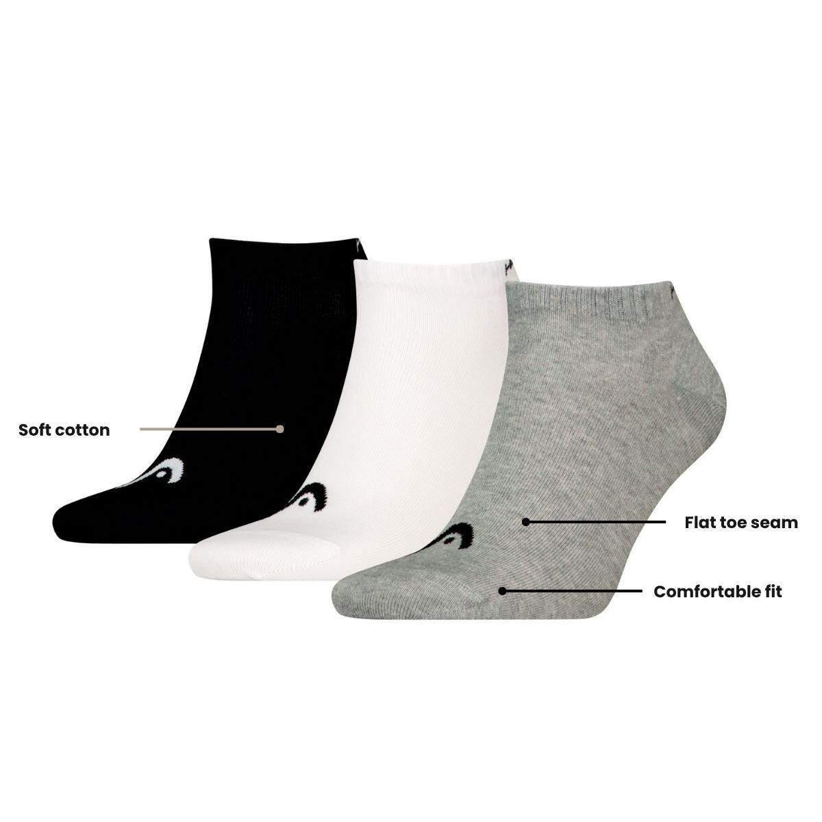 Calcetines deportivos de entrenamiento 12 pares Gris / Blanco / Negro 4/4
