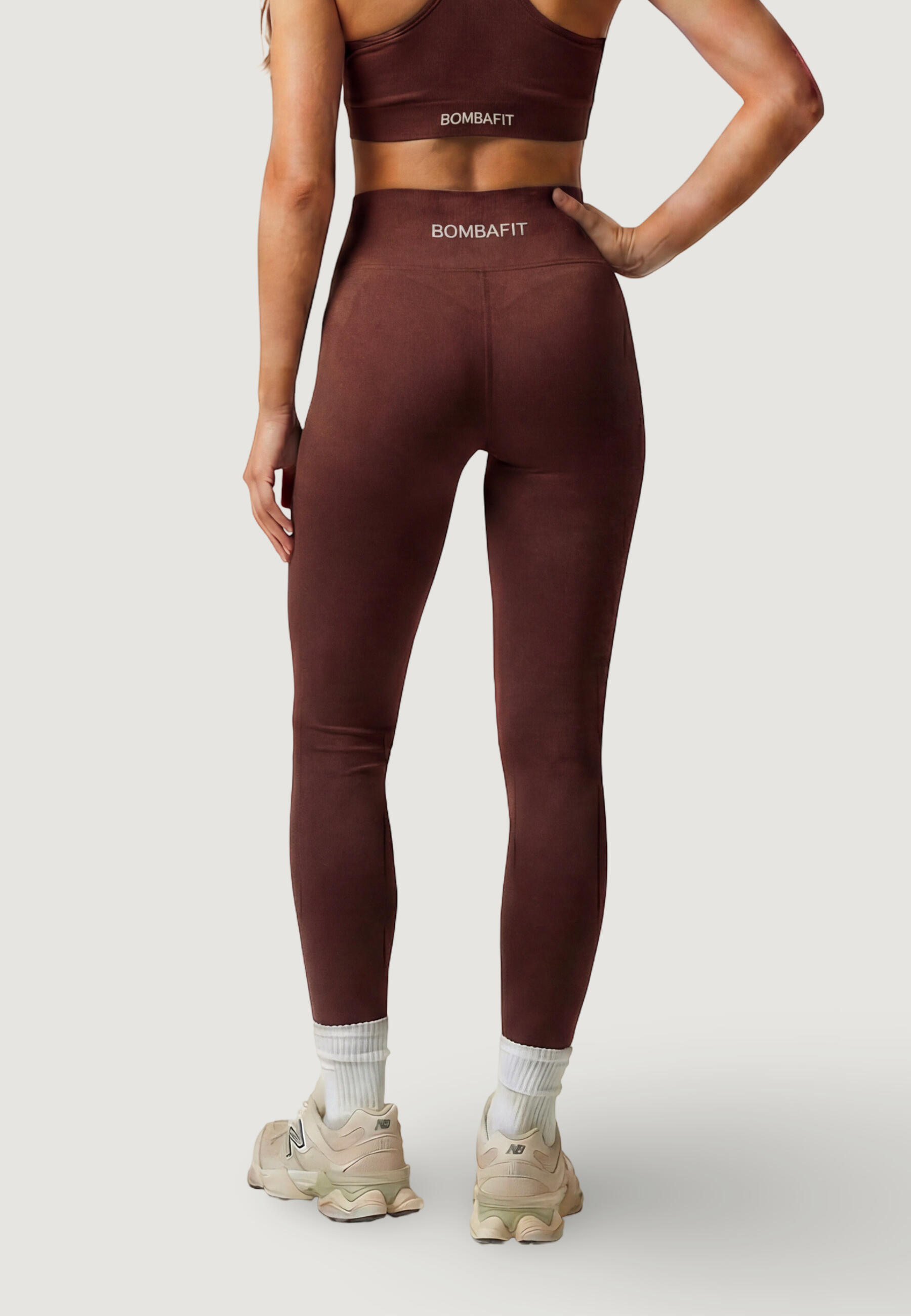 legging LEGGINGS COMFORT FEMME marron 2/4