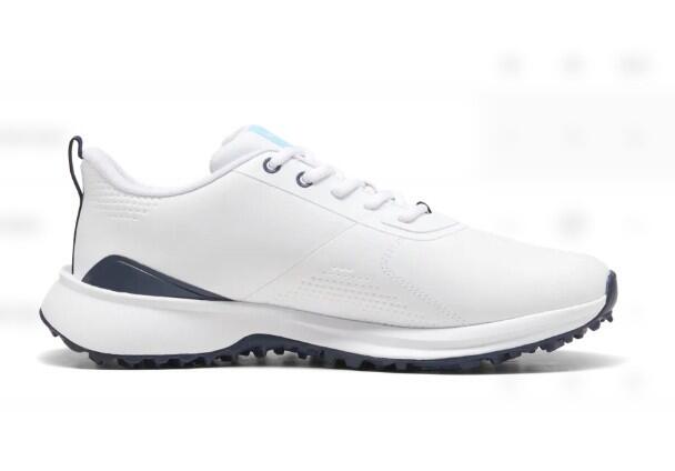 Chaussures de golf pour homme Puma Fusion Grip 6 Evo, blanches et noires 4/6