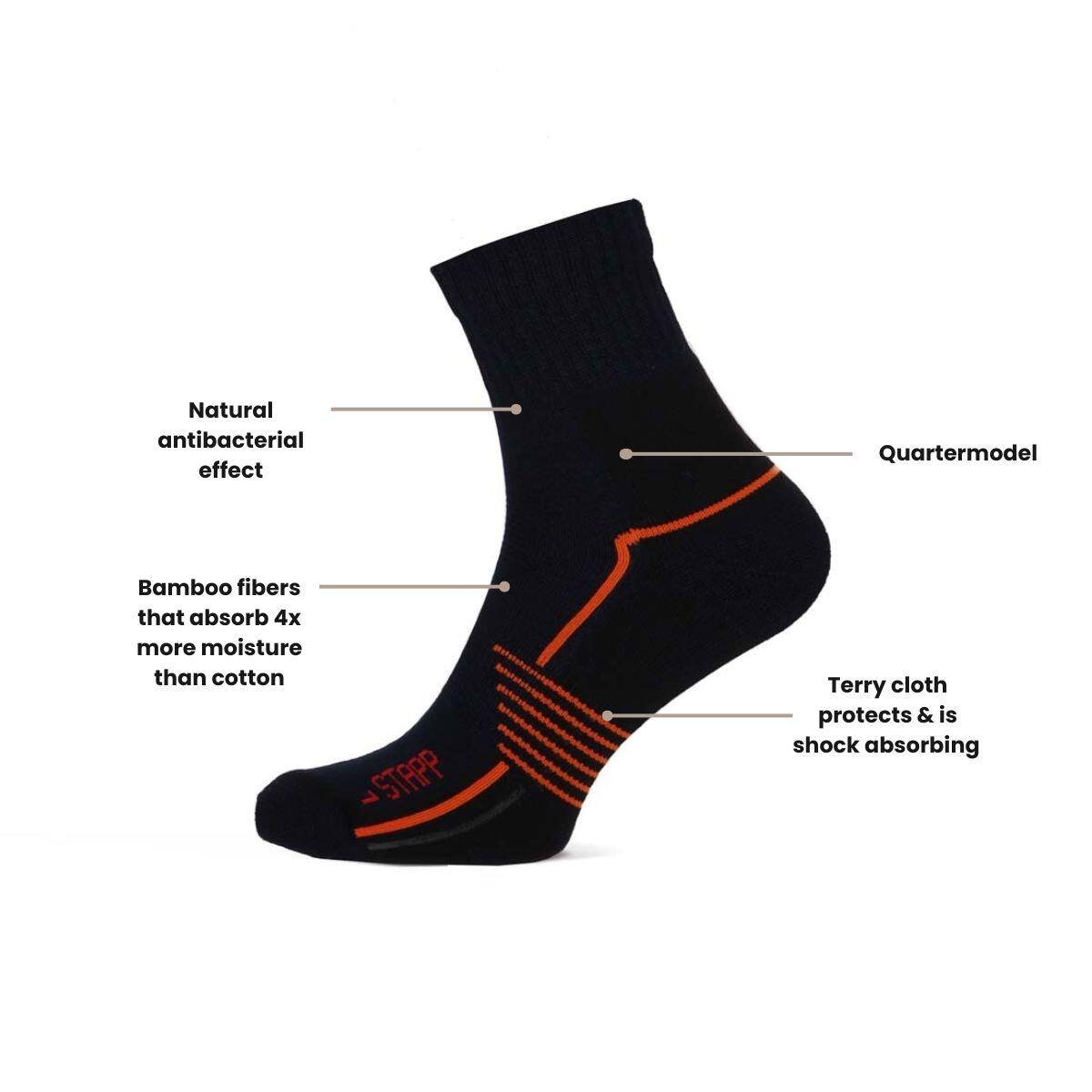 Chaussettes de randonnée - Quarter - Active Outdoor Bamboo - Bleu marine 4/4