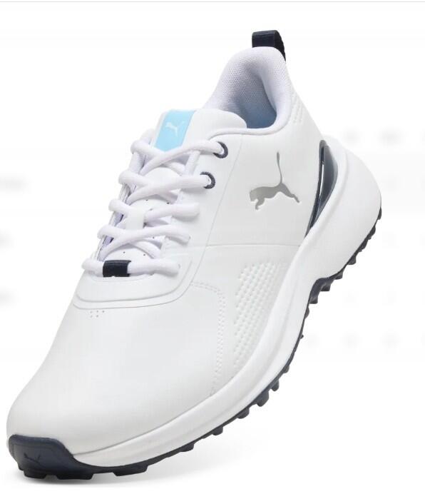 Chaussures de golf pour homme Puma Fusion Grip 6 Evo, blanches et noires 6/6