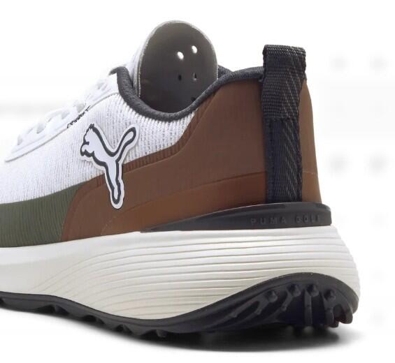 Chaussures de golf Puma Gruve Sport pour homme, blanches et vertes 5/6