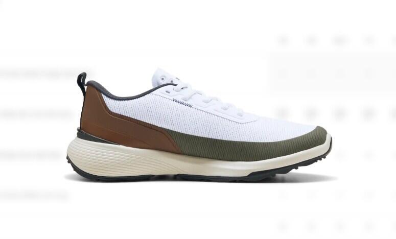 Chaussures de golf Puma Gruve Sport pour homme, blanches et vertes 4/6