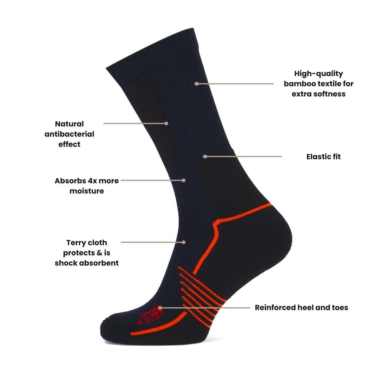 Chaussettes de randonnée - Active Outdoor Bamboo - Bleu marine 4/4