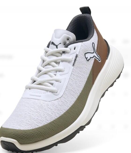 Chaussures de golf Puma Gruve Sport pour homme, blanches et vertes 6/6