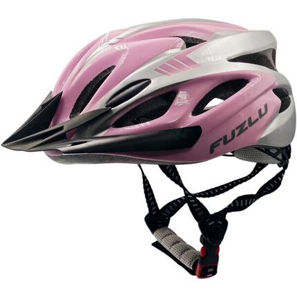Kask rowerowy FUZLU Warrior JBHM01 Pink/silver Glossy rozm. M ( 54 - 58 CM )
