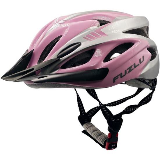 Kask rowerowy FUZLU Warrior JBHM01 Pink/silver Glossy rozm. M ( 54 - 58 CM )