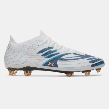 Crampons UA Shadow Elite 4 Mach FG Blanc et bleu