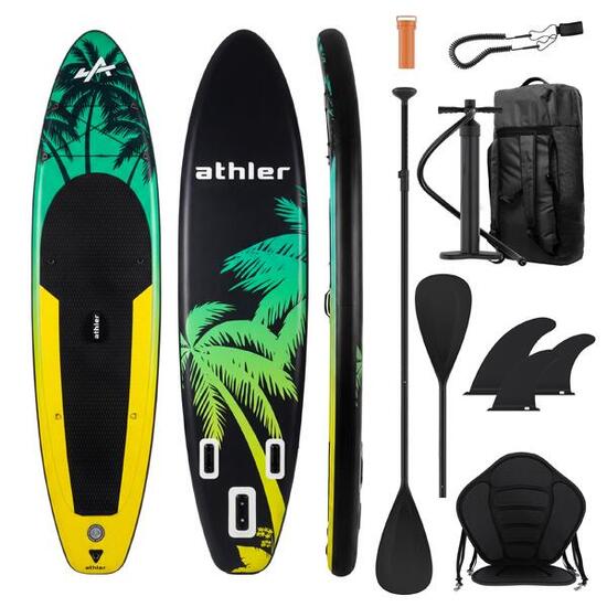 Planche de SUP gonflable Athler Cobia 320 Yellow avec siège et pagaie