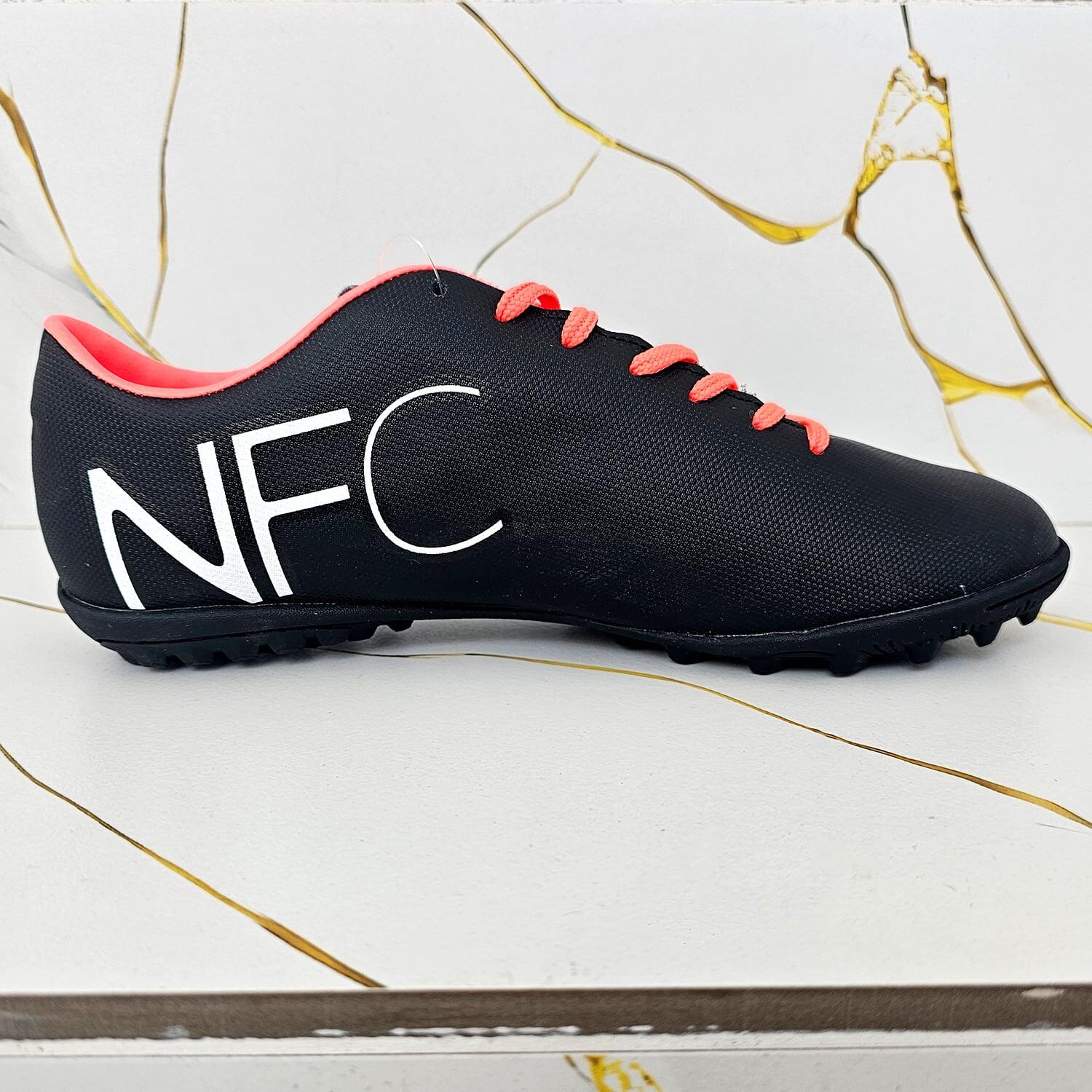 Ghete de fotbal MBrands NFC pentru teren sintetic cusute in varf 45 negru
