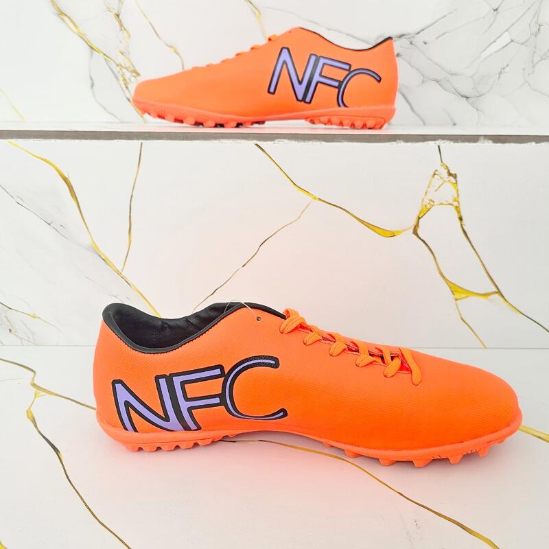 Ghete de fotbal MBrands NFC pentru teren sintetic cusute in varf 38 portocaliu
