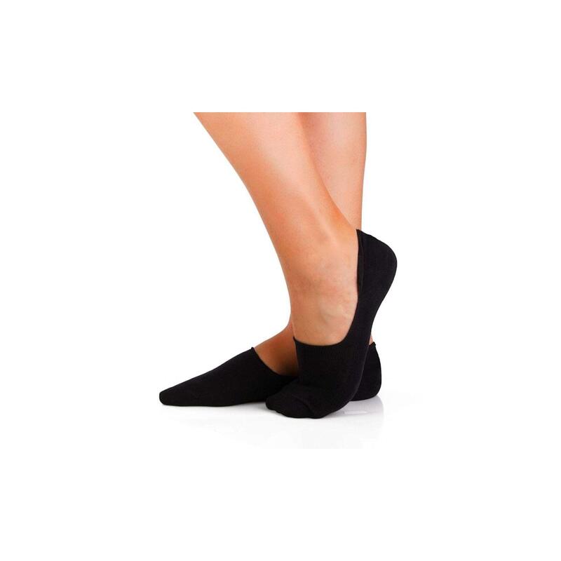 Cutie cu 4 perechi de șosete Invizibile tip talpici Negru