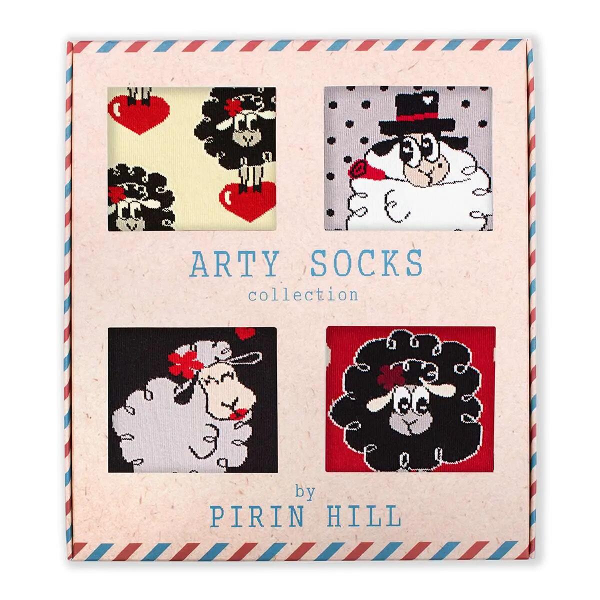 4 pár Arty Socks Szerelmes bárányka  pamut zokni ajándékdobozban 2/9