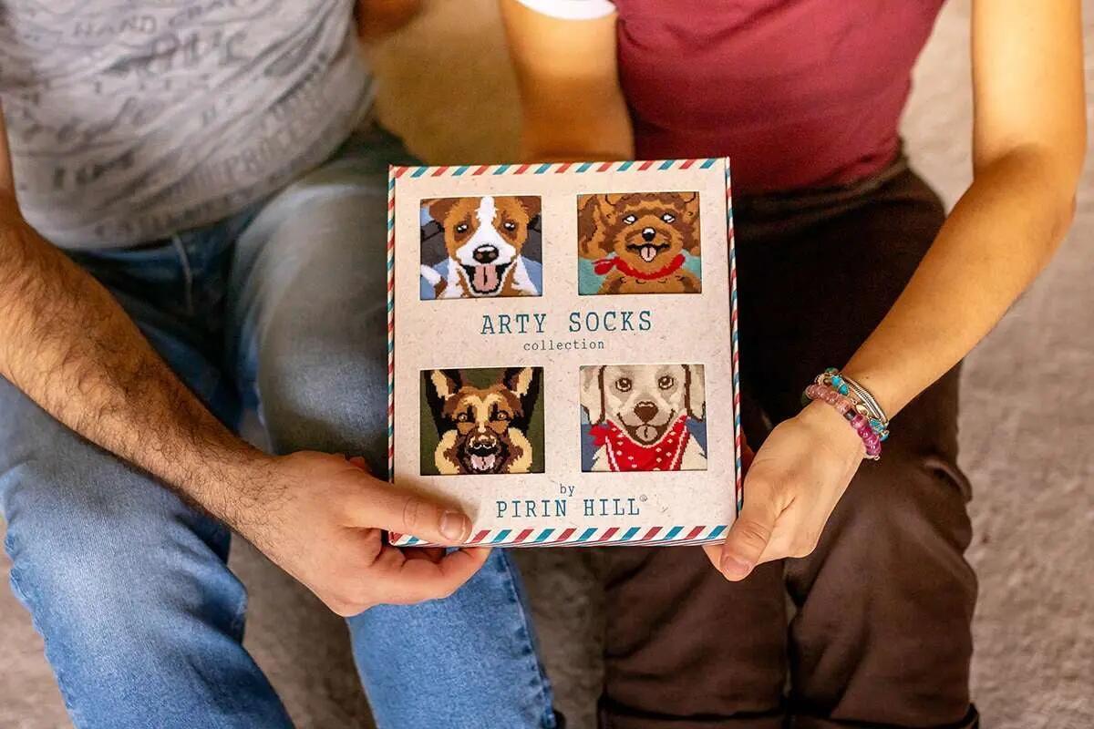 4 pár pamut zokni doboz Arty Socks Kutyák 4/4