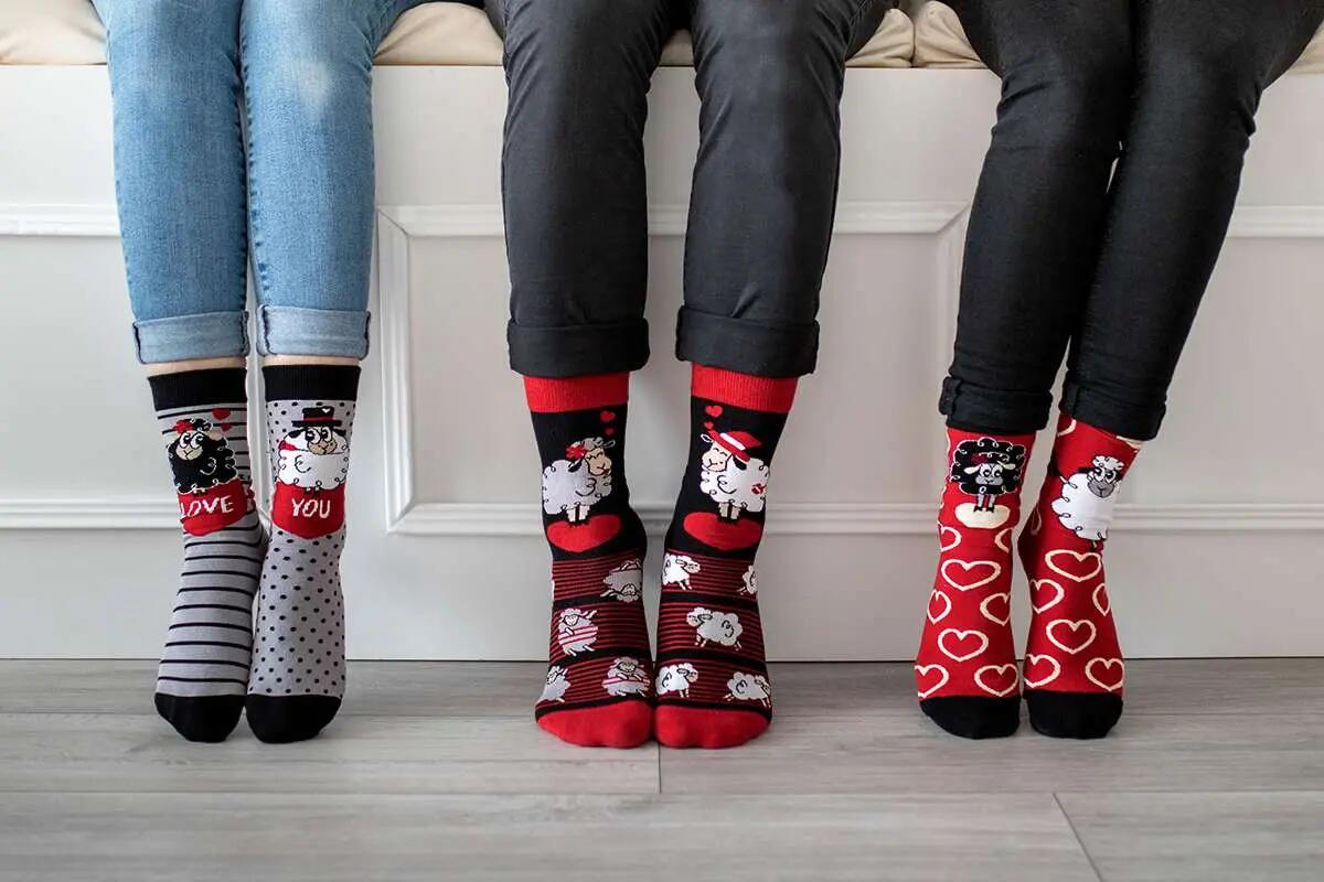 4 pár Arty Socks Szerelmes bárányka  pamut zokni ajándékdobozban 6/9