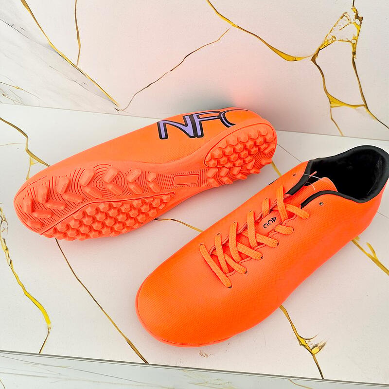 Ghete de fotbal MBrands NFC pentru teren sintetic cusute in varf 38 portocaliu