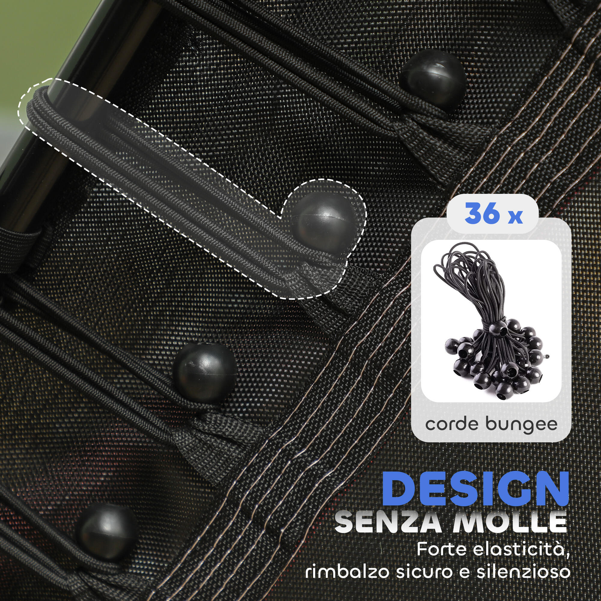 HOMCOM Tappeto Elastico per Bambini con Ingresso a Zip e Pali Imbottiti Rosso 5/7