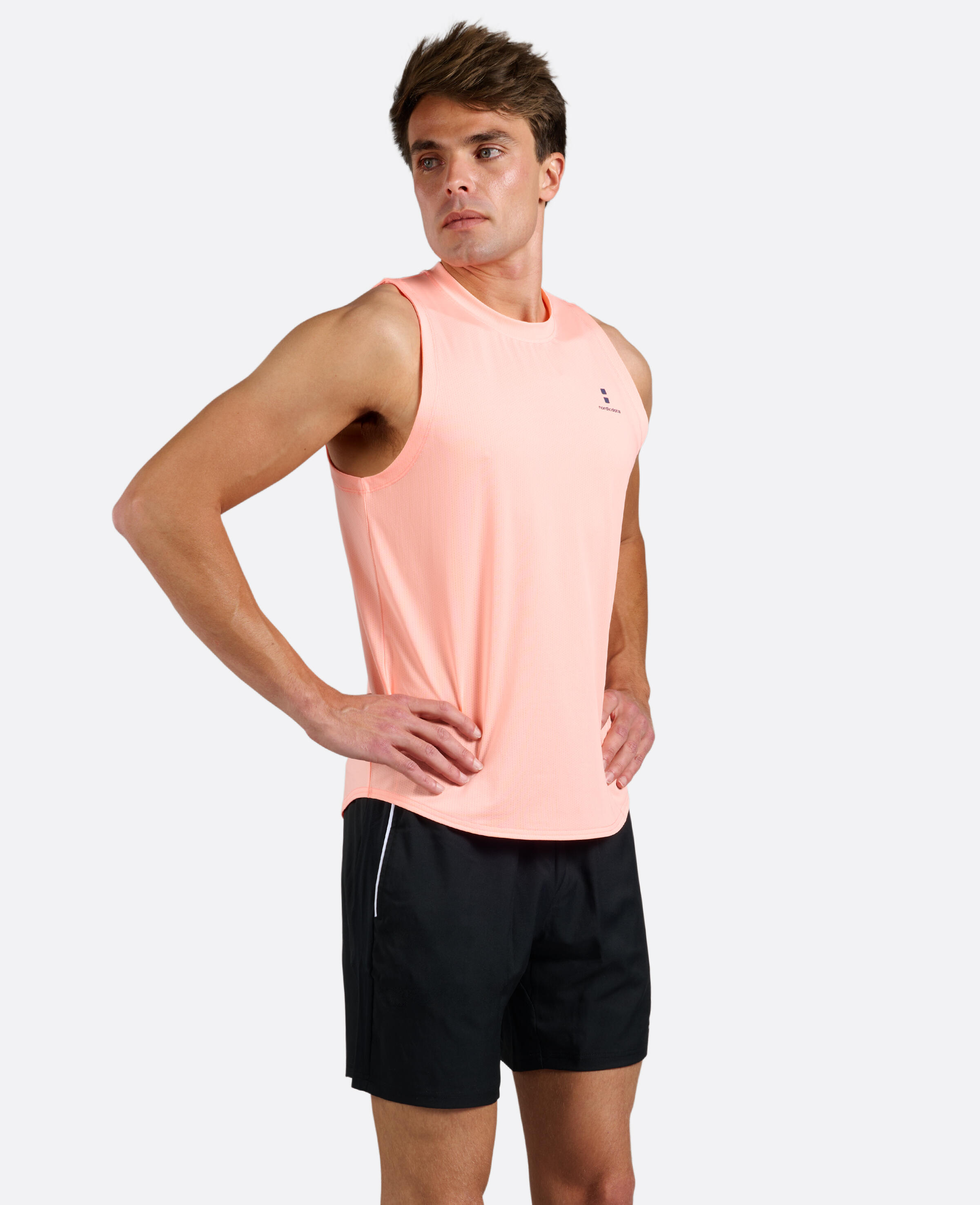 Camiseta sin mangas hombre Pádel/Tenis Coral 2/3