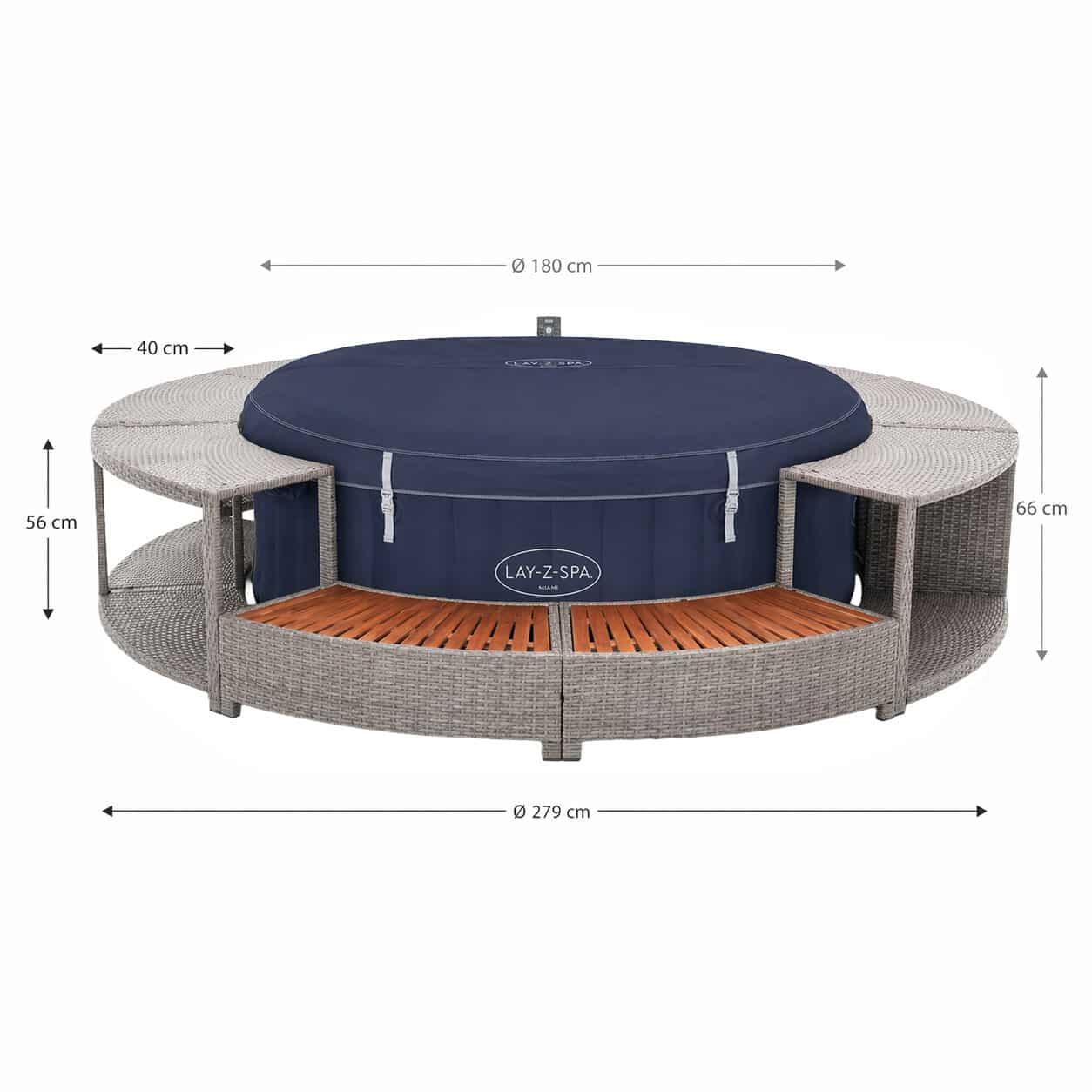 Spa Bestway Lay-Z-Spa Miami Energy-Efficient AirJet Ø180 x 66 cm | Full Surround 4/5