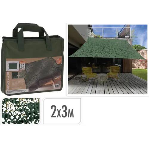 Kerti álcaháló, árnyékoló háló 2 x 3 m, 100 g/m2 zöld 2/3