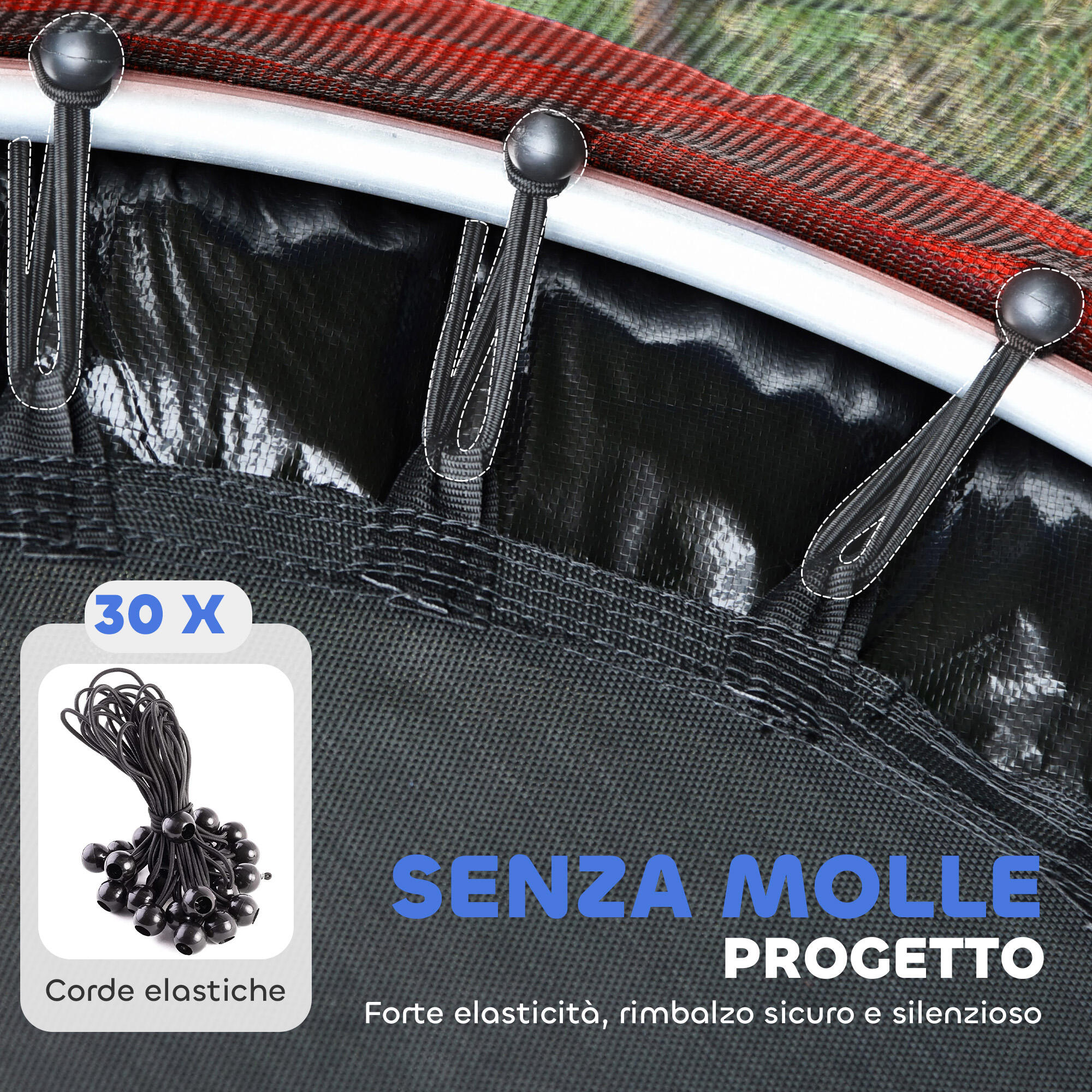 HOMCOM Trampolino per Bambini 3-6 Anni con Rete di Sicurezza Ø160x190 cm 6/7