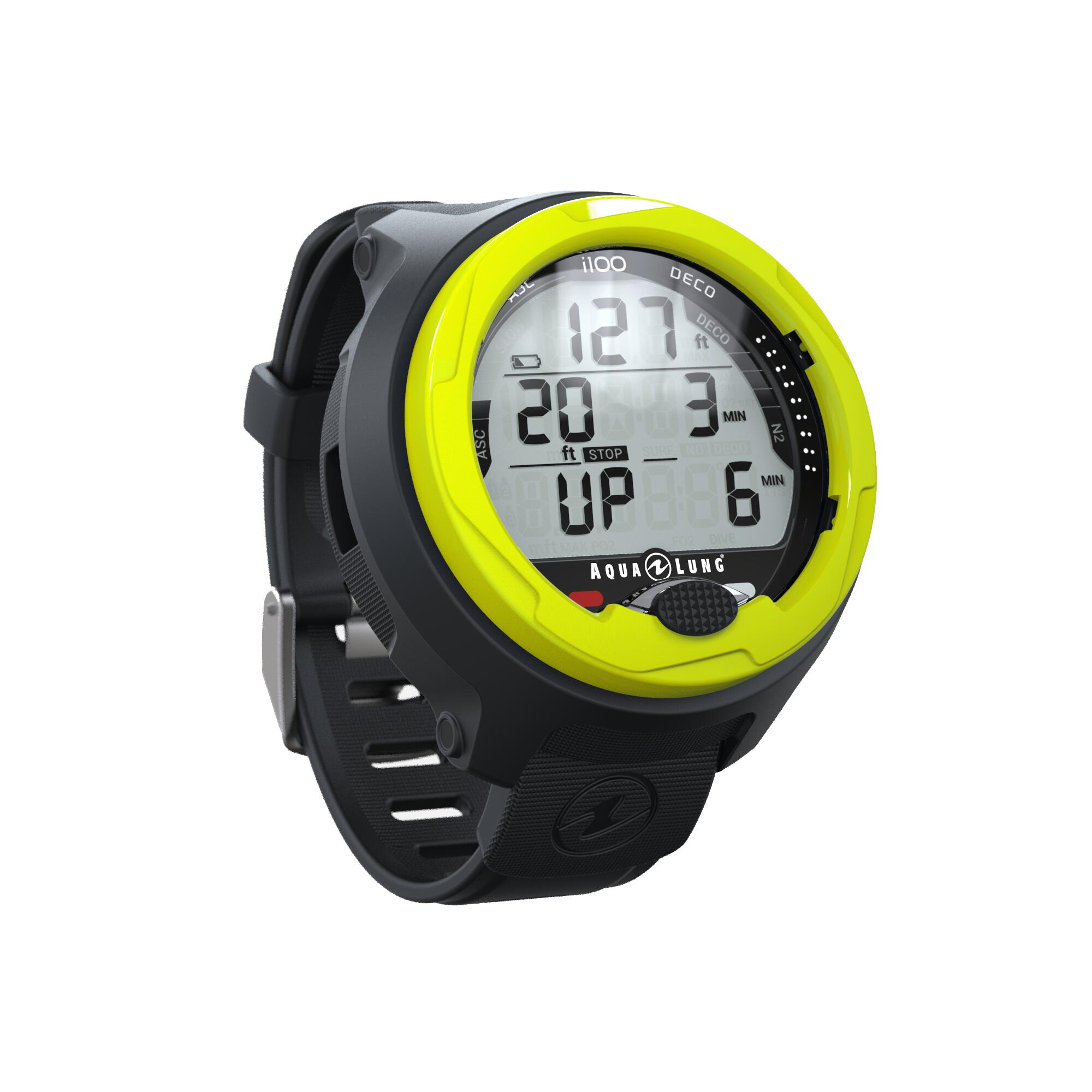 Computer Subacqueo i100 Mono-Pulsante 4 Modalità Nitrox Free Dive Allarmi LED 2/4