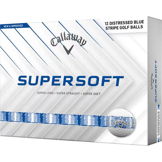 Boite de 12 Balles de Golf Callaway Supersoft Stripe