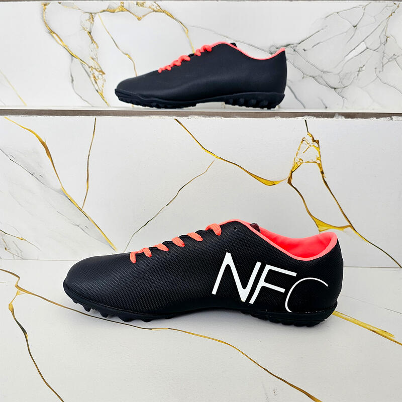 Ghete de fotbal MBrands NFC pentru teren sintetic cusute in varf 36 negru