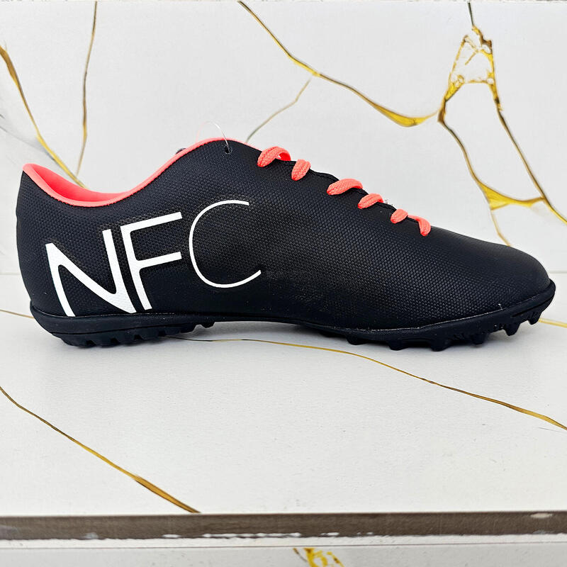 Ghete de fotbal MBrands NFC pentru teren sintetic cusute in varf 36 negru
