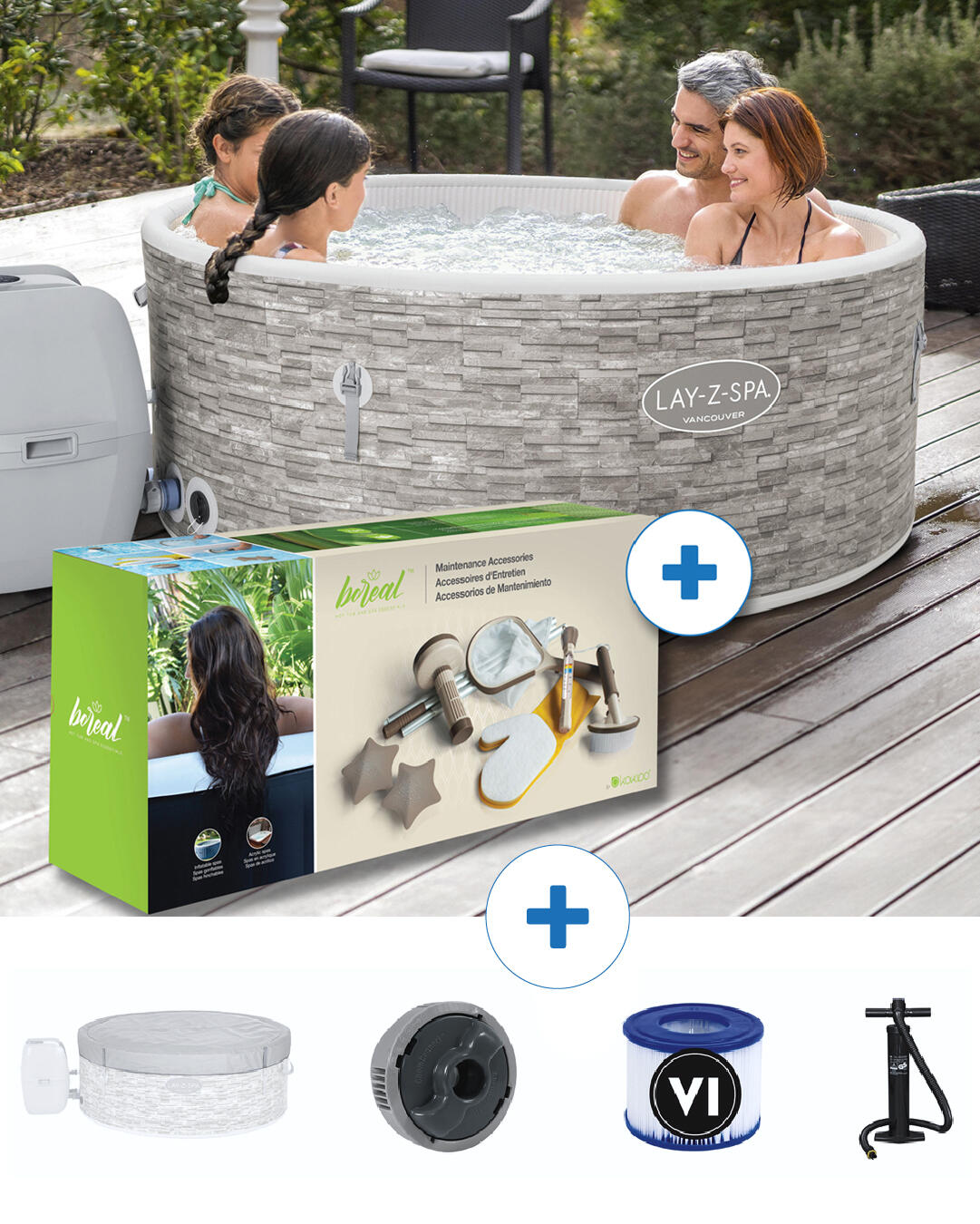 Spa Hinchable Bestway Lay-Z-Spa Vancouver Ø155x60 cm para 3-5 Personas con Airje 2/5